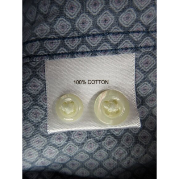 Peter Millar Shirt Small Crown Button Down Geometric Pocket Preppy NEW - Picture 10 of 11